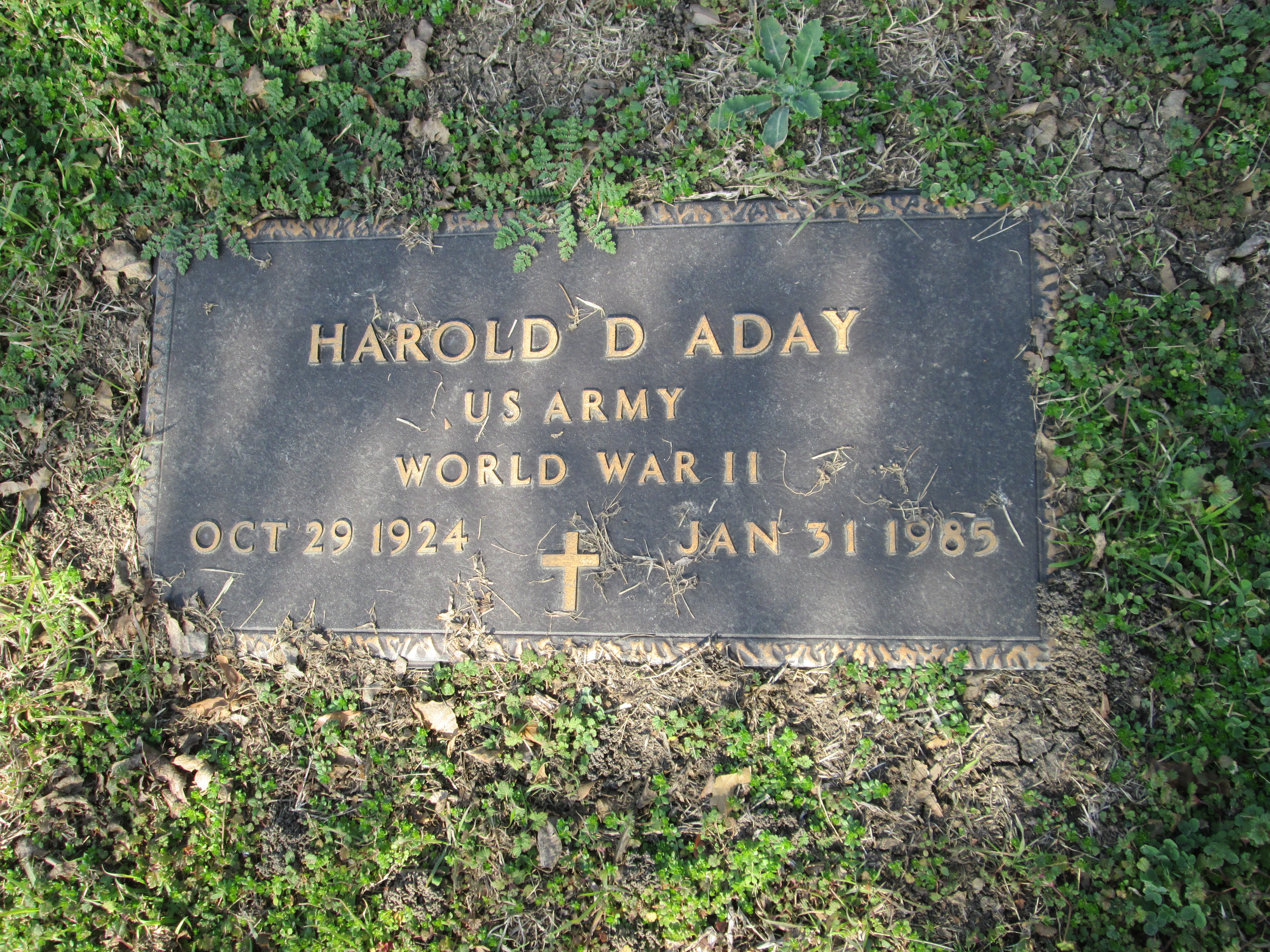 gravestones\ADAY Harold Don d1985