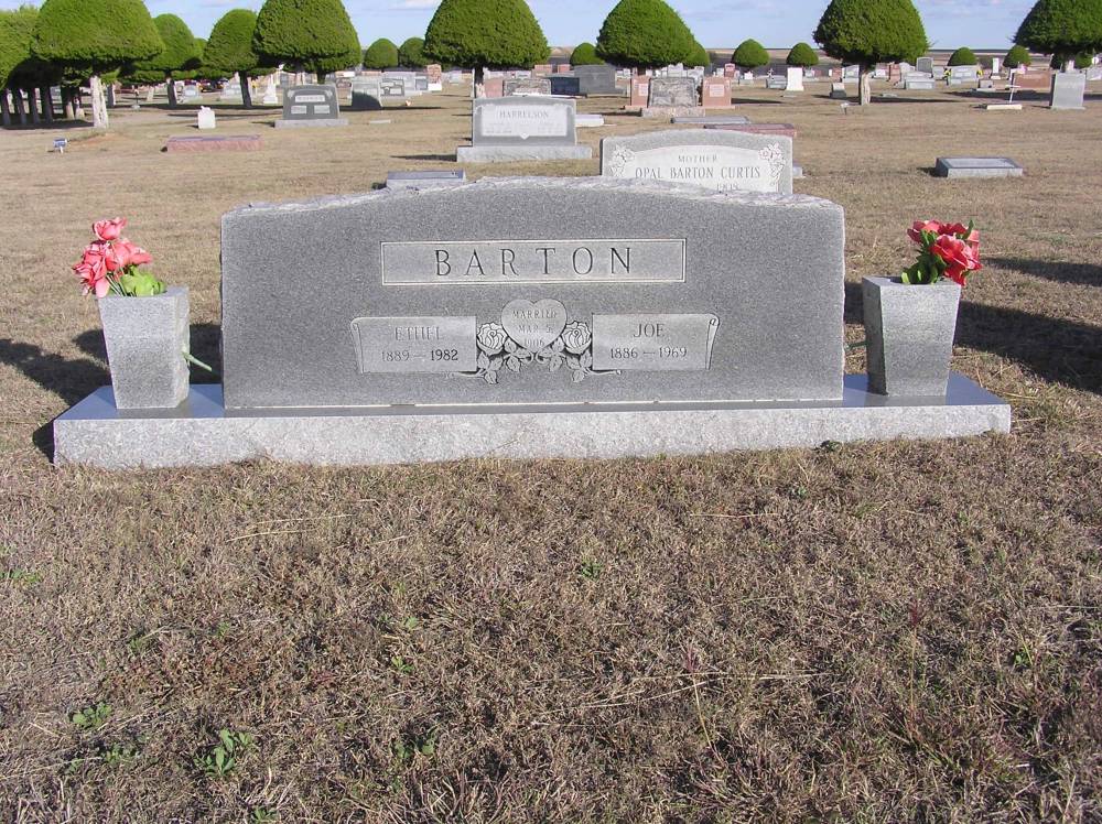 gravestones\BARTON Joseph and Ethel