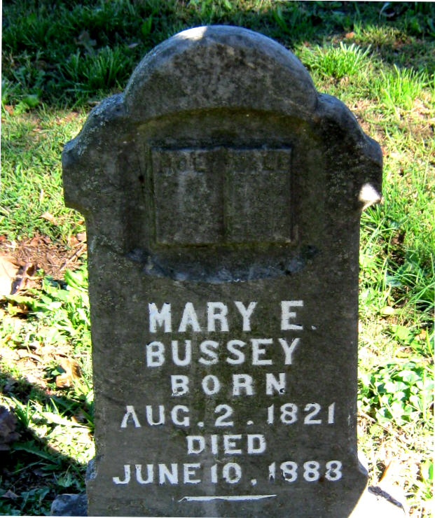 gravestones\BUSSEY Mary E d1888