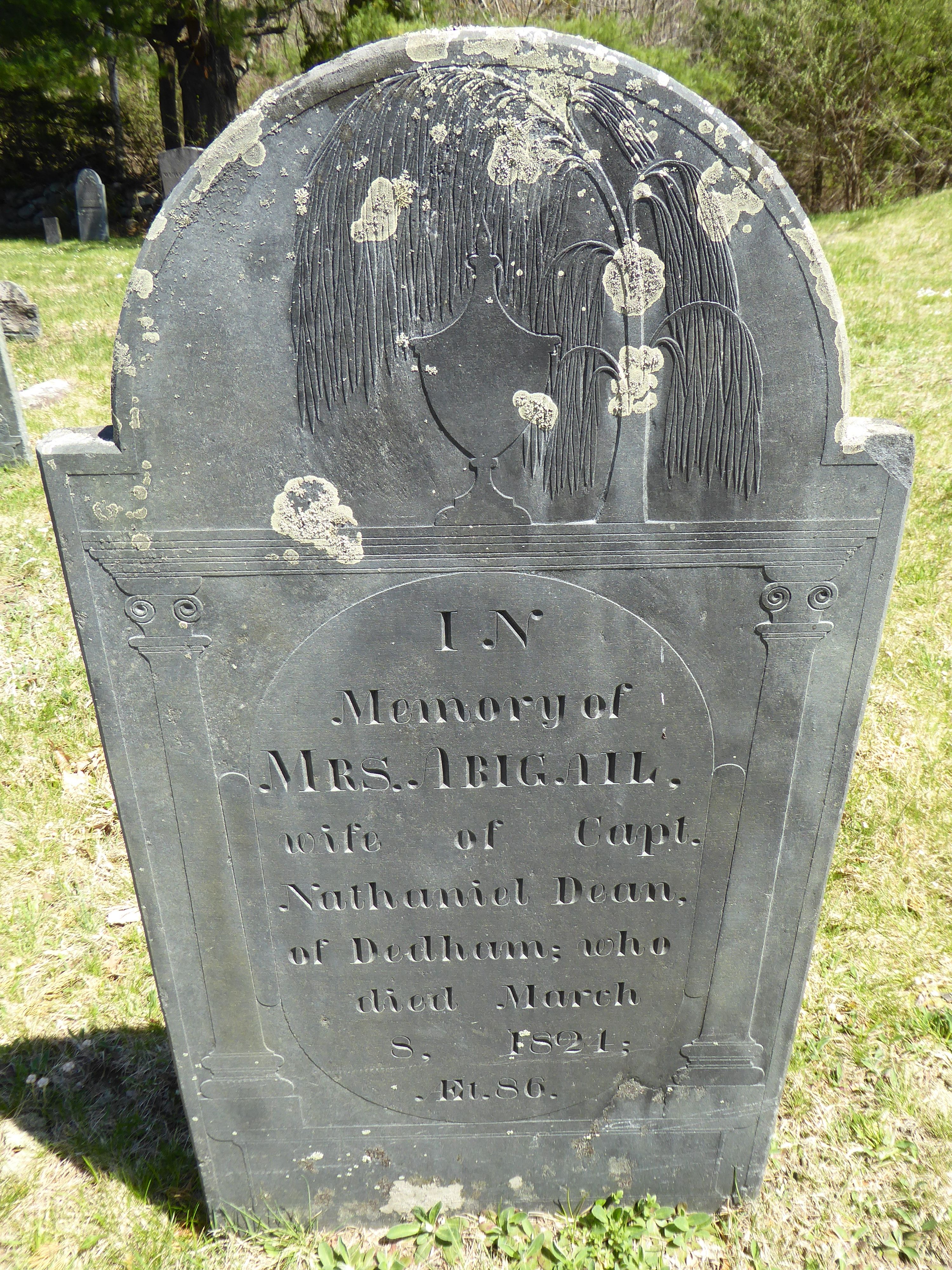 gravestones\DEAN Abigail Ellis d1824