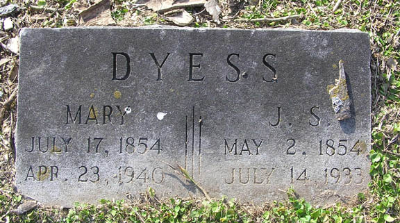 gravestones\DYESS JS and Mary