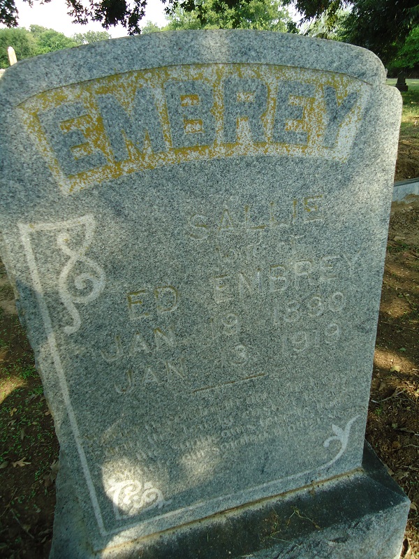 gravestones\EMBREY Sallie