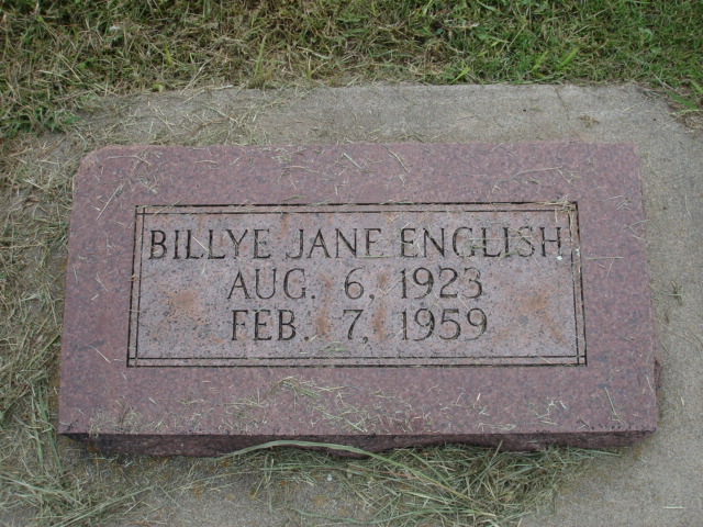 gravestones\ENGLISH Billye Jane