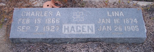 gravestones\HAGEN  Charles Augustus