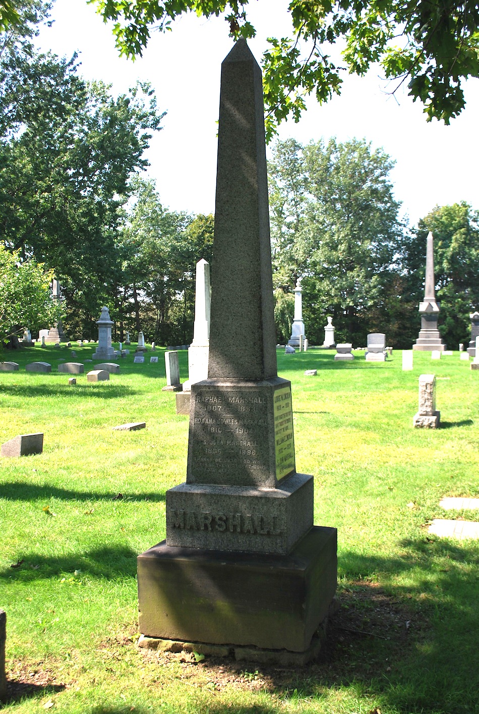 MARSHALL family obelisk