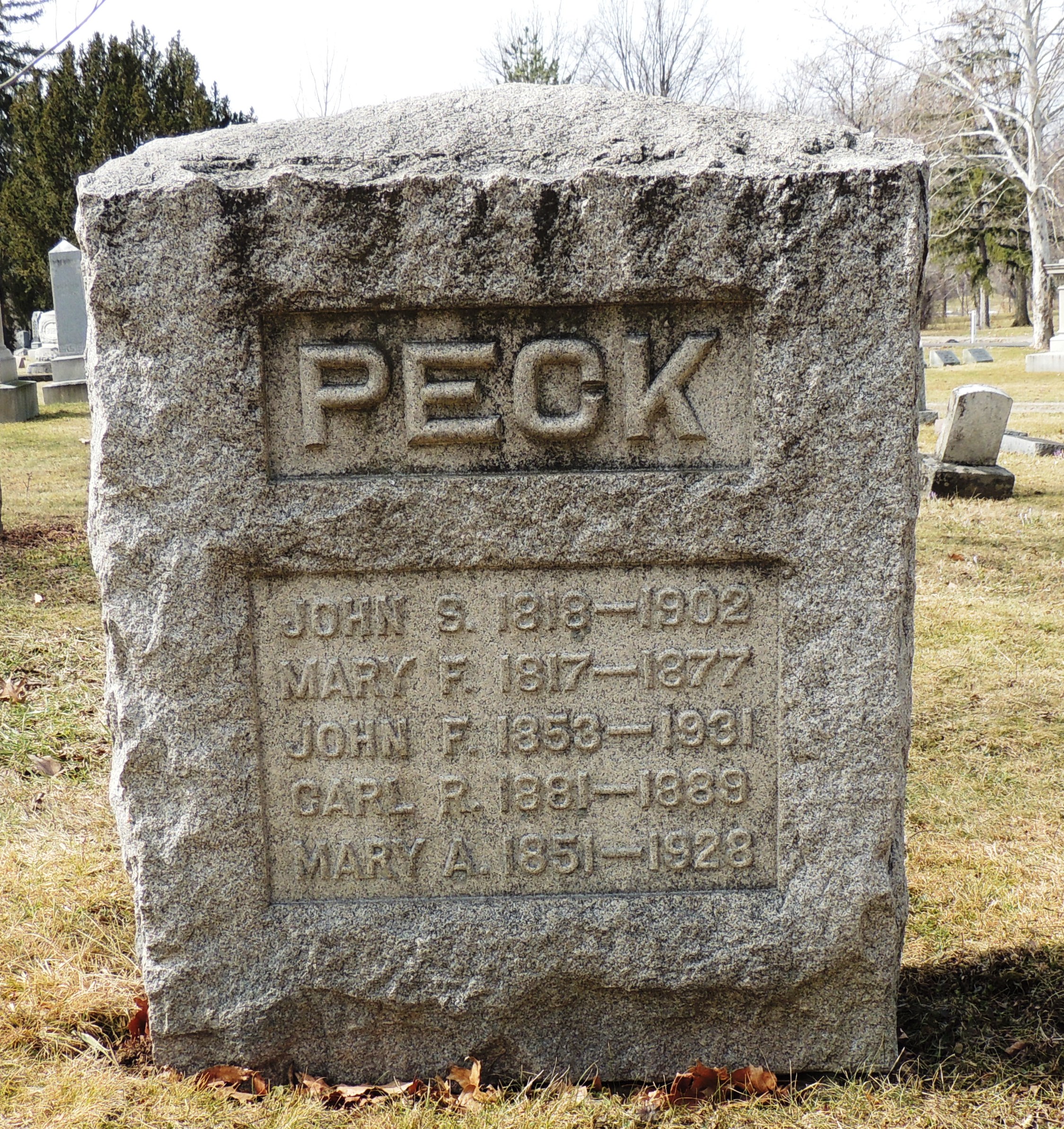 gravestones\PECK John S family