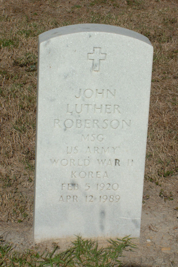 gravestones\ROBERSON John Luther d1989