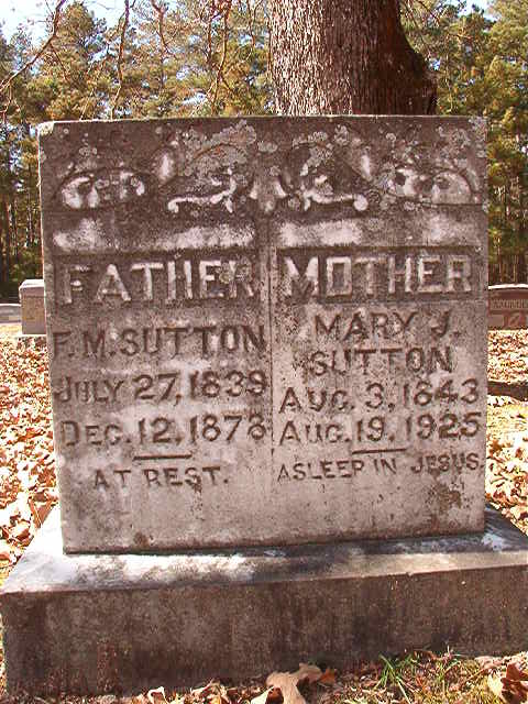 gravestones\SUTTON Francis M d1878