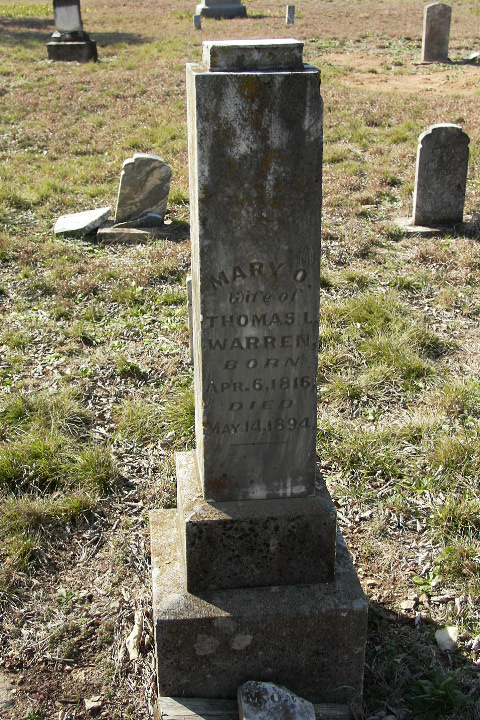 gravestones\WARREN Mary Oates Clark d1894