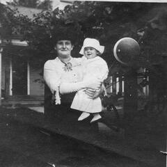 Tom Chamberlain with his grandmother