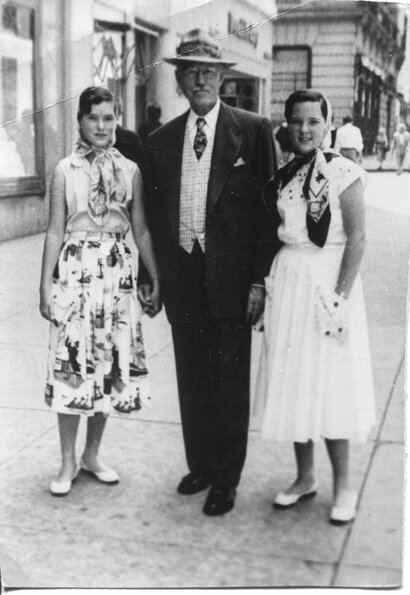 Debbie and Barbara and their Grandfather