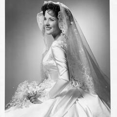 Debbie Chamberlain in her wedding dress